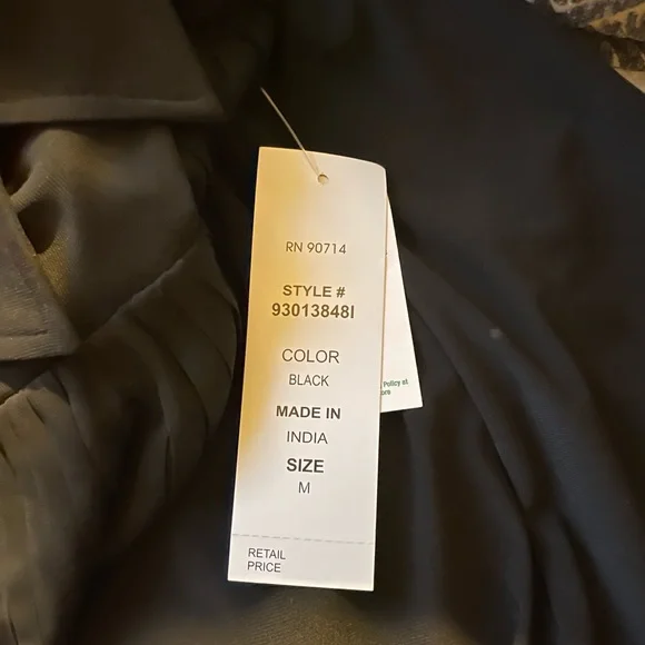 MSK size medium dress with sheer pleated overlay NWT - Picture 7 of 7